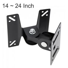 Staffa di montaggio a parete per monitor per PC TV universale ruotata per TV a schermo piatto LED LCD da 14 ~ 24 pollici con 180 gradi attorno al perno