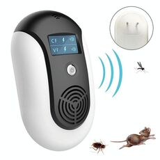 Repellente per parassiti ad ultrasuoni per il controllo elettronico dei parassiti (nero)