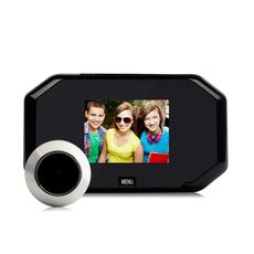 Danmini YB-30BH Telecamera di sicurezza con schermo da 3 pollici 1.0MP per scattare foto, spioncino per porta, supporto TF Card (nero)