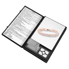 Bilancia elettronica per gioielli in oro con diamanti ad alta precisione a forma di taccuino MH-1108 (0,1 g ~ 2000 g), batterie escluse