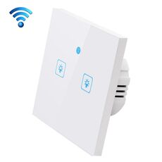 WS-EU-02 APP EWeLink e Touch Control 2A 2 Gangs Interruttore a parete intelligente con pannello in vetro temperato, CA 90 V-250 V, spina UE