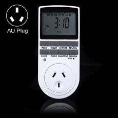 AC 240V Smart Home Plug-in Display LCD programmabile Orologio Funzione ora legale 12/24 ore Presa interruttore timer modificabile, spina AU
