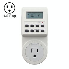 AC 120V Smart Home Plug-in Display LCD Orologio Funzione ora legale 12/24 ore Presa interruttore timer modificabile, spina USA