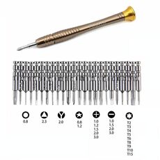JIAFA JF-8129 Set di cacciaviti multifunzione professionale 24 in 1 con borsa per il trasporto (oro)