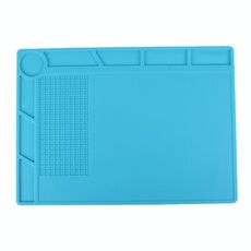 Piattaforma di manutenzione Tappetino isolante per riparazioni resistente al calore ad alta temperatura Tappetini in silicone con posizione delle viti, dimensioni: 35 cm x 25 cm (blu)