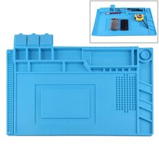 Piattaforma di manutenzione Tappetino isolante antistatico antiscivolo ad alta temperatura per riparazioni Tappetini in silicone, dimensioni: 45 cm x 30 cm (blu)