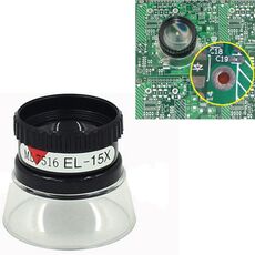 Mini lente d'ingrandimento antica per gioielli a cilindro 15X portatile