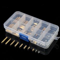 Distanziatore a colonna tondo maschio femmina da 120 pezzi M2 in ottone zigrinato per scheda PCB