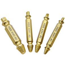 Estrattore per viti 4 in 1 Strumento per rimozione bulloni rotti (1 #, 2 #, 3 #, 4 #), con custodia in plastica