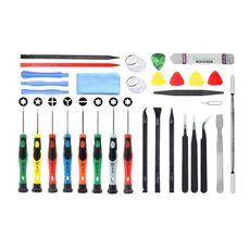 JF-8136 Kit di strumenti di riparazione per smontaggio in metallo + plastica multi-modello 32 in 1 disponibile