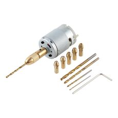 WLXY WL-DIY001 Mini mandrini per trapano elettrico in ottone fai-da-te Set di punte per trapano motore DC-12V
