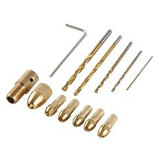 WLXY WL-DIY001 Set di punte da trapano per mini mandrini elettrici in ottone fai da te