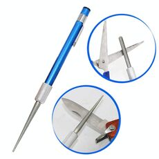 Coltello in acciaio al carbonio diamantato Affilatrice per amo da pesca Accessori da cucina portatili Affilatrice multifunzione