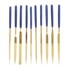 JF-170407 Set di strumenti di gruppo di lime per placcatura in oro 10 in 1 3x140mm (oro)