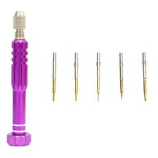 JF-6688 Set di cacciaviti multiuso in metallo 5 in 1 per la riparazione del telefono (viola)