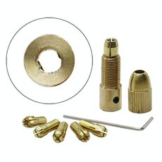 7 pezzi / set in ottone 0,5-3 mm piccola punta per trapano elettrico Pinza micro torsione 4,05 mm set mandrino con chiave