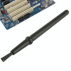 Spazzola per pulizia antistatica con manico rotondo per componenti elettronici, lunghezza: 14 cm (nero)