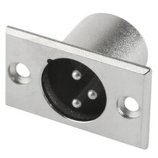 Connettore XLR a 3 pin maschio per montaggio su telaio in metallo con bloccaggio