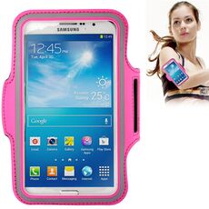 Custodia da braccio sportiva in PU con foro per auricolari per Galaxy Mega 6.3 / i9200, telefoni inferiori a 6,3 pollici (magenta)