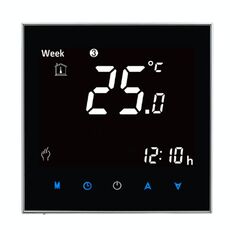 BHT-2001 3A Tipo di riscaldamento dell'acqua di carico Termostato di riscaldamento digitale LCD, visualizzazione dell'orologio / temperatura / tempo / settimana / calore ecc. (Nero)