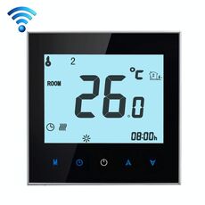 BHT-1000-GA-WIFI 3A Carico Tipo di riscaldamento dell'acqua Touch LCD WiFi digitale Riscaldamento Termostato ambiente, display orologio / temperatura / periodi / ora / settimana / riscaldamento ecc. (Nero)