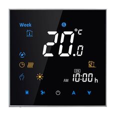 BHT-3001 16A Tipo di riscaldamento elettronico con riscaldamento LCD Termostato ambiente con riscaldamento digitale con sensore, display orologio / temperatura / ora / settimana / calore ecc. (Nero)