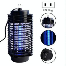 3W Microwave Insect Killer Electric Mosquito Fly Bug Insect Control con lampada trappola, AC 110V, spina americana (nera)