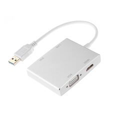 WS-03 4 in 1 USB 3.0 a VGA + Scheda di rete HDMI + DVI + RJ45 Convertitore di rete Ethernet