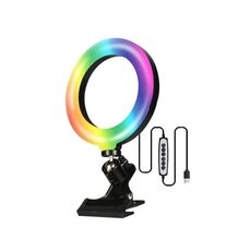 8W 6 pollici RGB Ring Light Colorful Live Clips Fill Light Desktop Computer Video Conference Beauty Lamp