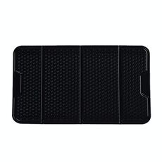 2 PCS R-1337 Pieghevole multifunzione Staffa pieghevole Auto Center Console Adesivo Staffa Mobile Telefono Mobile Tappetino per stoccaggio Anti-slip (nero)
