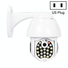 QX17 2 milioni di pixel WiFi Fotocamera per sorveglianza ad alta definizione Fotocamera da dome da esterno, supporto visione notturna e rilevamento vocale a due vie e movimento del movimento (spina USA)