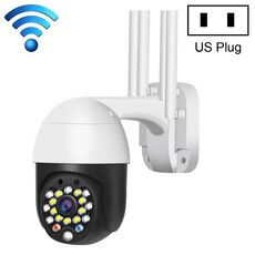 QX27 1080P WiFi Fotocamera da sorveglianza ad alta definizione Camera da dome da esterno, supporto visione notturna e rilevamento vocale a due vie e movimento motion (spina USA)