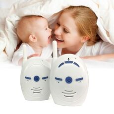 Baby monitor audio digitale wireless BM-V20 2,4 GHz, conversazione vocale bidirezionale (bianco)