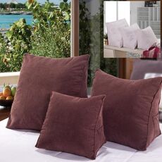 Cuscino tridimensionale triangolare a cuneo tatami cuscino schienale letto cuscino supporto vita con cuscino interno, dimensioni: 40 cm x 36 cm (caffè)