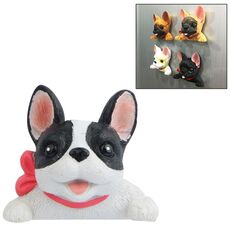 2 pezzi decorazione della casa originalità bulldog francese cravatta 3D fibbia magnetica pasta frigo