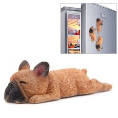 Decorazione domestica Lovely Rrunk on Sleep French Bulldog 3D Frigo Pasta, NO magnetico