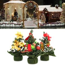 3 pezzi Mini alberi di Natale decorazioni natalizie, dimensioni: 20 * 18 cm