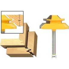 1/4 x 2 Shank Lavorazione del legno Impegno a 45 gradi Tenone Cutter Blade Accessori ad angolo retto Coltello Strumenti per la lavorazione del legno