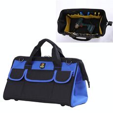 Borsa da cintura multifunzionale per elettricista in tessuto Oxford Strumenti per la manutenzione Borsa a tracolla per borsa Comoda borsa per attrezzi hardware, Dimensioni: 19 pollici (Blu)