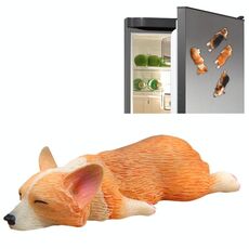 Decorazione domestica Lovely Rrunk on Sleep Corgi 3D Magnetic Buckle Fridge Paste
