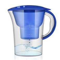 Bottiglia per acqua fredda con filtro a carbone attivo da cucina portatile da 1,3 litri (blu)