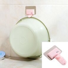 Gancio a parete creativo senza tracce per bagno 2 pezzi (rosa)
