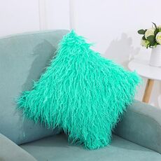 Copricuscino lungo in velluto in peluche Copricuscino quadrato popolare in peluche Federa per la decorazione della camera da letto, dimensioni: 45 x 45 cm (verde)