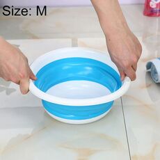 Lavandino pieghevole da viaggio portatile in silicone per uso domestico, dimensioni: M.