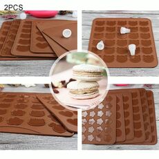 Teglia da forno in silicone per macaron in silicone arrosto da 2 pezzi, dimensioni: 26 * 29 cm