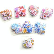10 confezioni Adesivo decorativo in PVC impermeabile creativo Album fai da te Diario Adesivo decorativo ad acquerello, consegna casuale