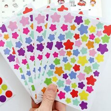 10 confezioni di adesivi decorativi ad acquerello con motivo a stella, album creativi per bambini fai da te
