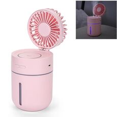 T9 Ventilatore umidificatore da tavolo portatile regolabile con ricarica USB con controllo a 3 velocità (rosa)