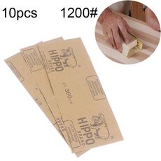 Carta vetrata abrasiva per lucidatura a secco e ad umido, grana 1200, 100 pezzi ， Dimensioni: 23 x 9 cm (giallo)