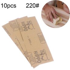 100 PCS grana 220 carta vetrata per lucidatura a secco e ad umido ， Dimensioni: 23 x 9 cm (giallo)